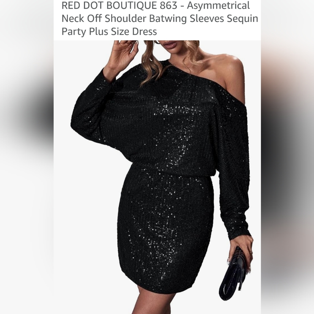 Black Sequin Party Dress
